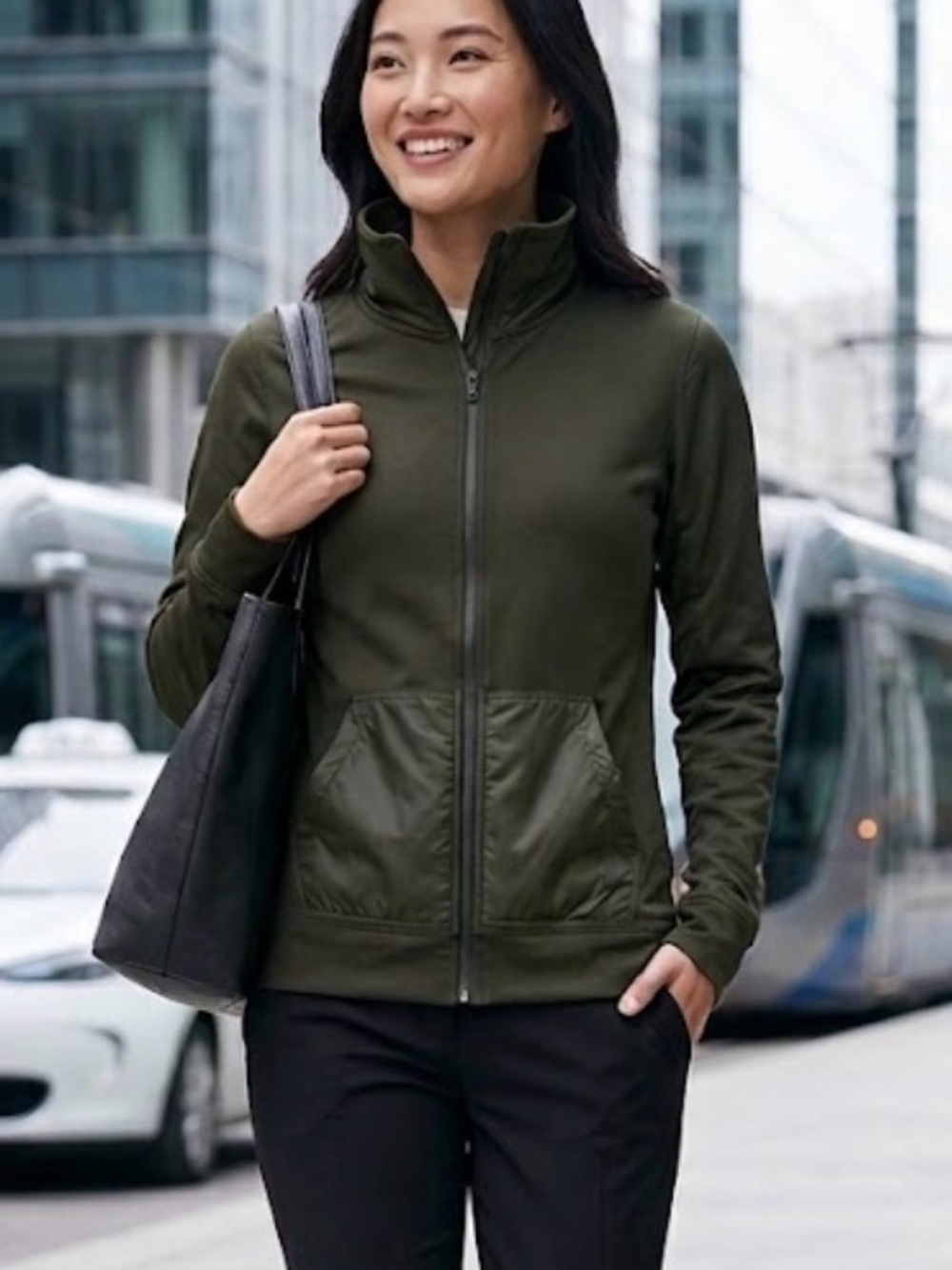 UNDER ARMOUR Olive Green Bomber-Style Zip Jacket Size Small